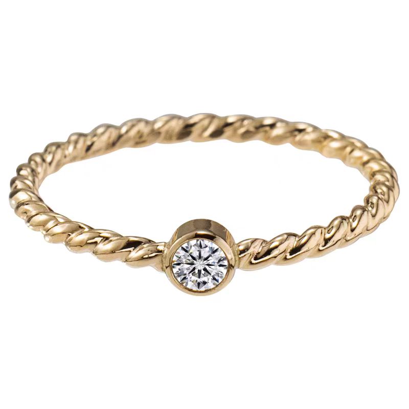 14k Gold Twist Ring