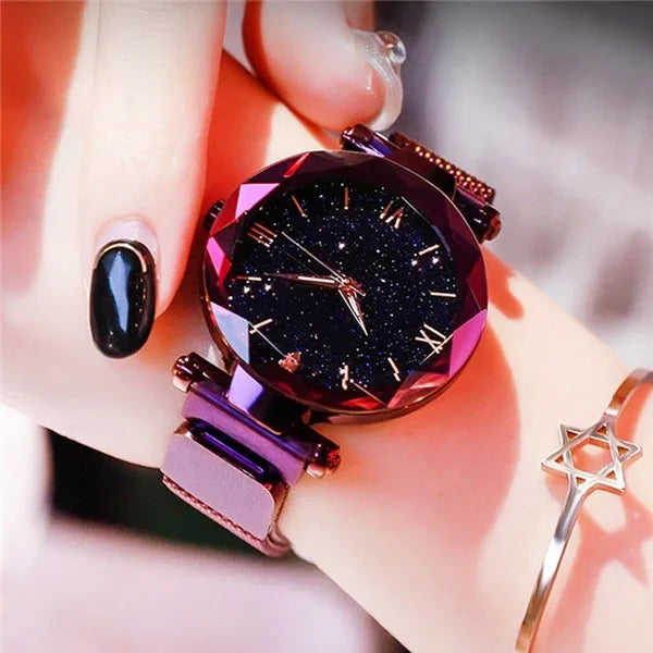 Elegant Starry Sky Quartz Watch for Women
