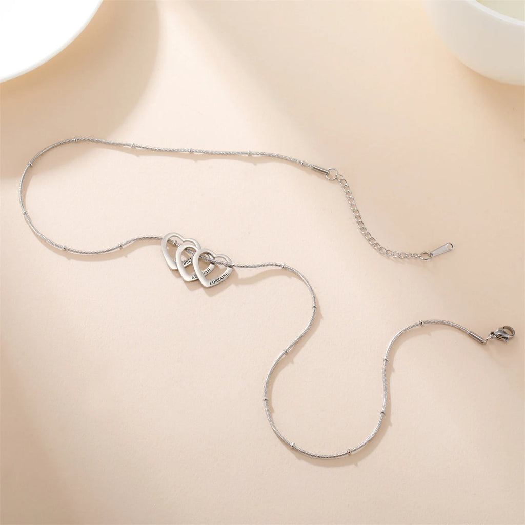 Personalized Name Date Necklace – Stainless Steel Gift for unisex