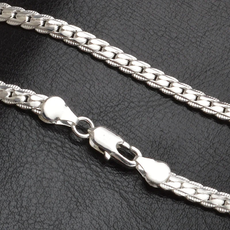 5mm Silver Chain Necklace For Men