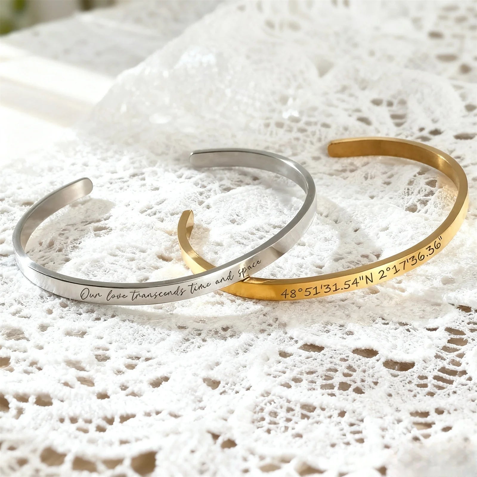 Personalized Carved Name Bracelet – Open Fashion Bracelet