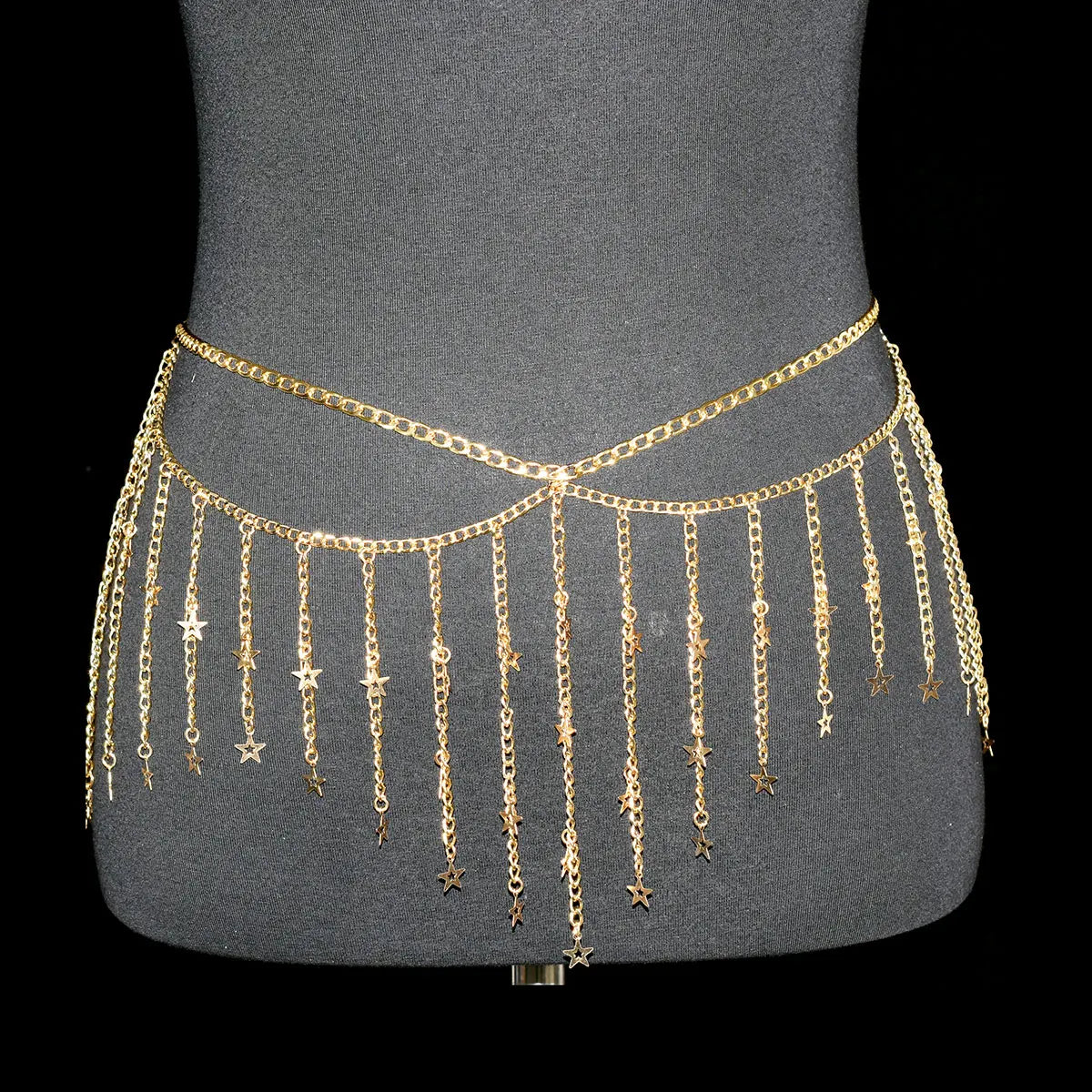 Women’s Metal Belly Chain – Star Waist Body Jewelry for Birthday, Party & Daily Wear