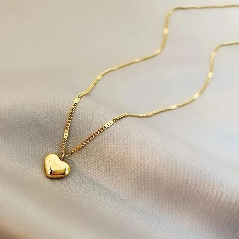 Gold Heart Locket Chain