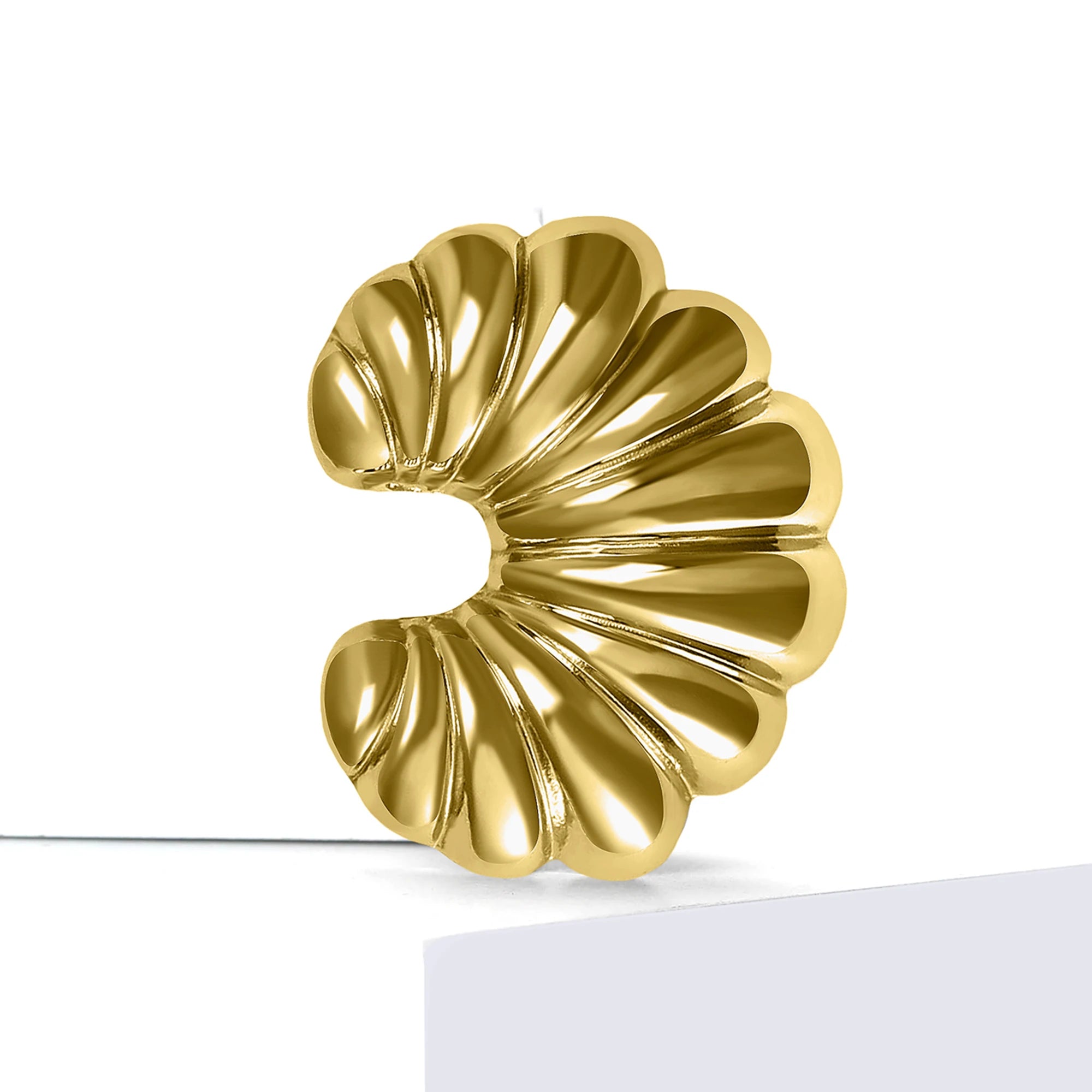 Stainless Steel Irregular Geometric Ring Brooch