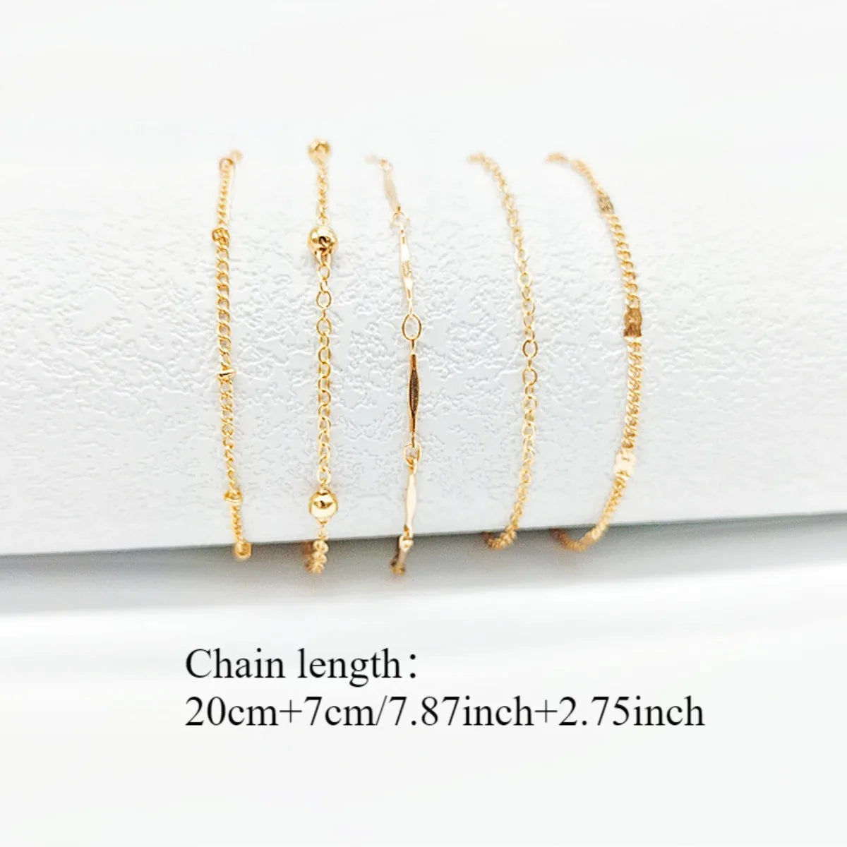 5PCS Anklet Set for Women – Simple Resort Chain Jewelry