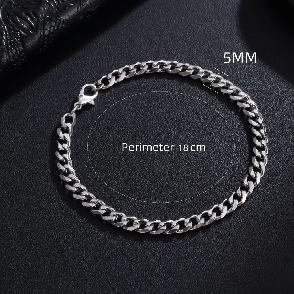 Classic Stainless Steel Chain Bracelet