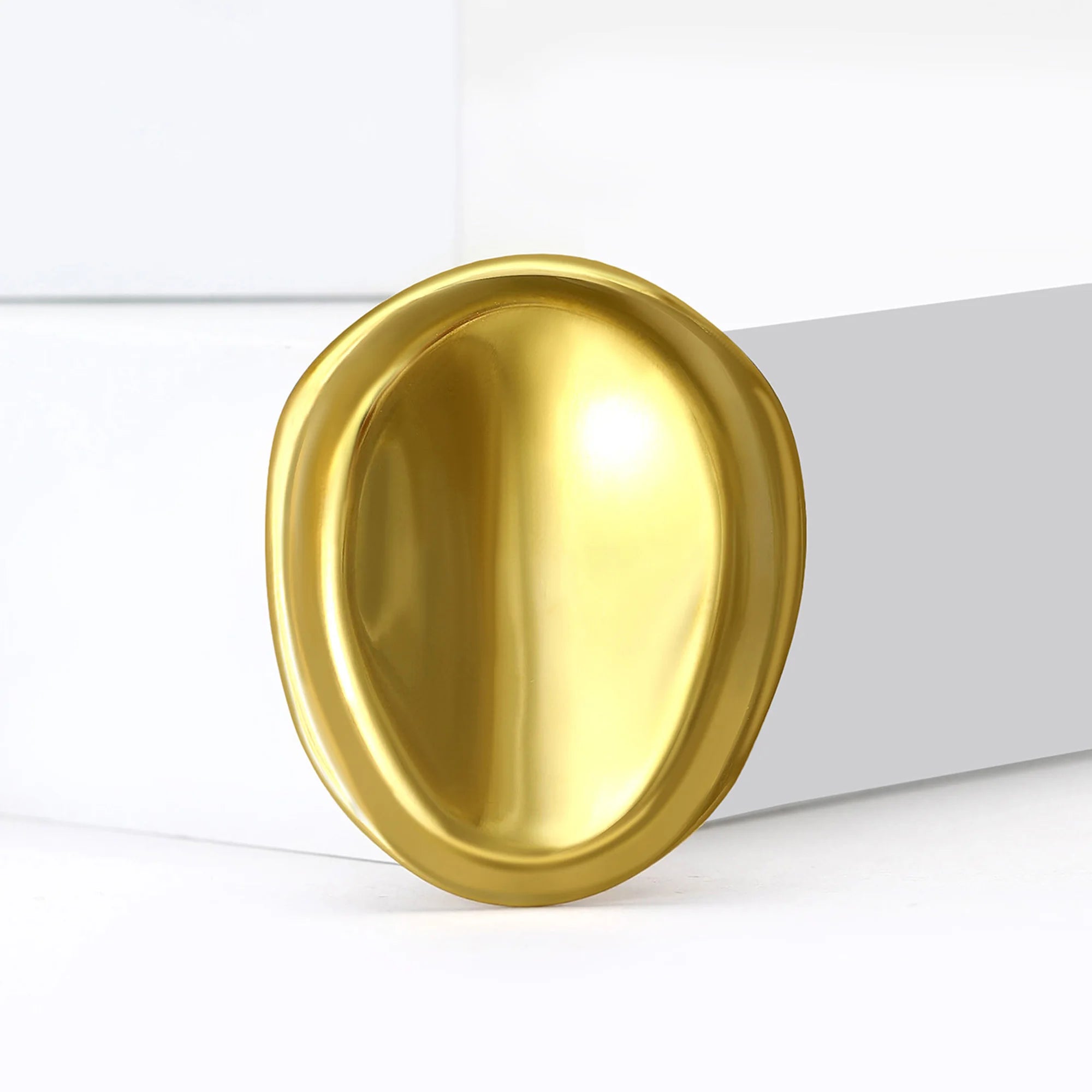 Stainless Steel Irregular Geometric Ring Brooch