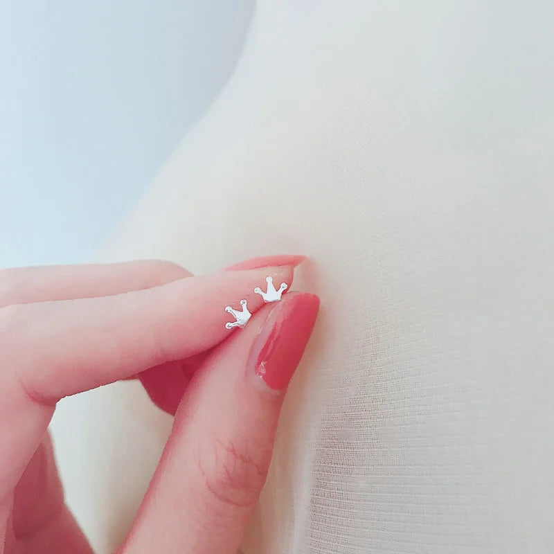 Women’s Silver Heart Star Earrings