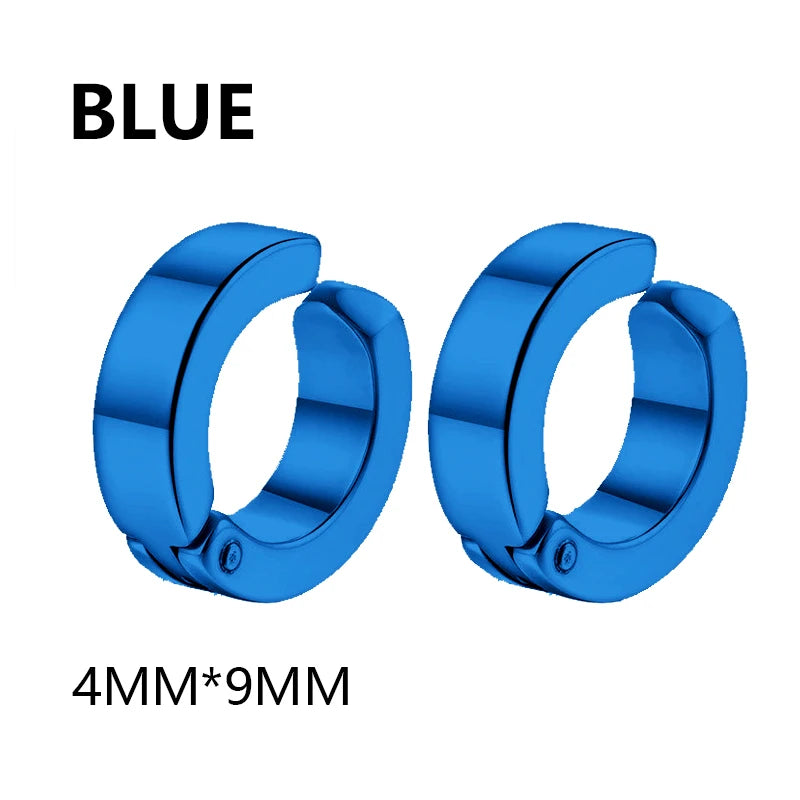 2 Pcs Stainless Steel Ear Clip Earrings for Men – No Piercing