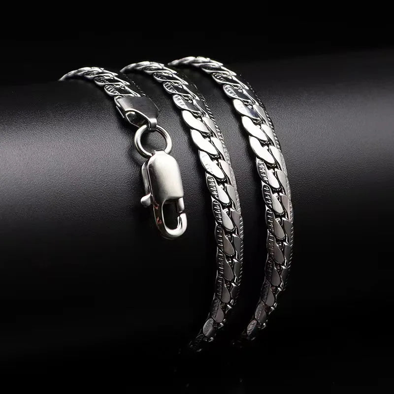 5mm Silver Chain Necklace For Men