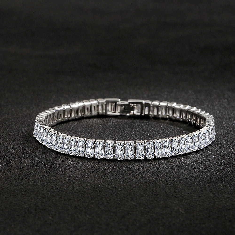 Luxury Silver Crystal Bracelet – Fine Jewelry for Women