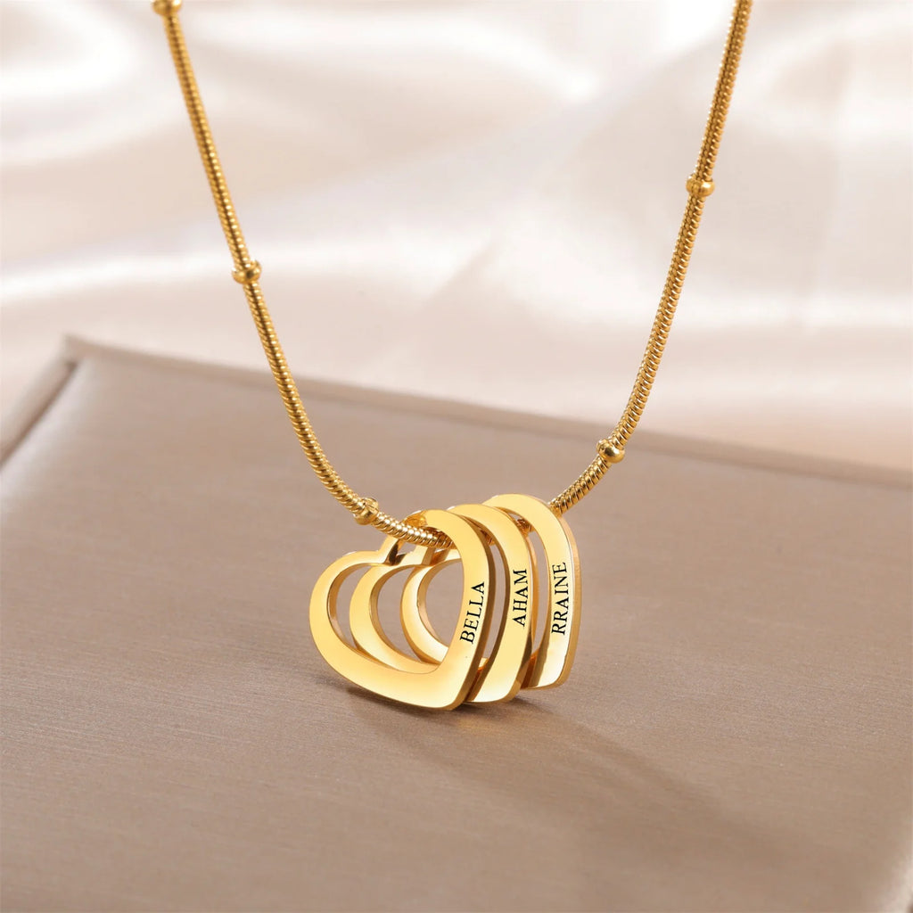 Personalized Name Date Necklace – Stainless Steel Gift for unisex