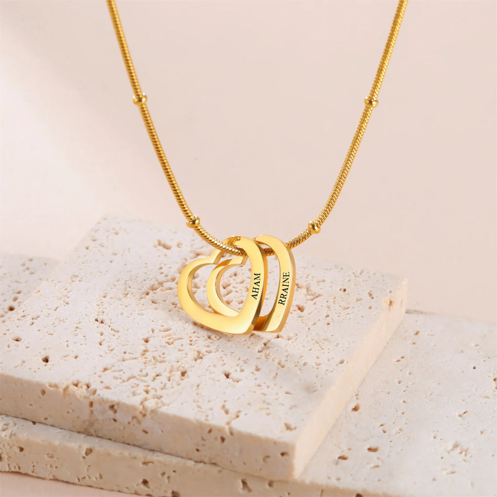 Personalized Name Date Necklace – Stainless Steel Gift for unisex