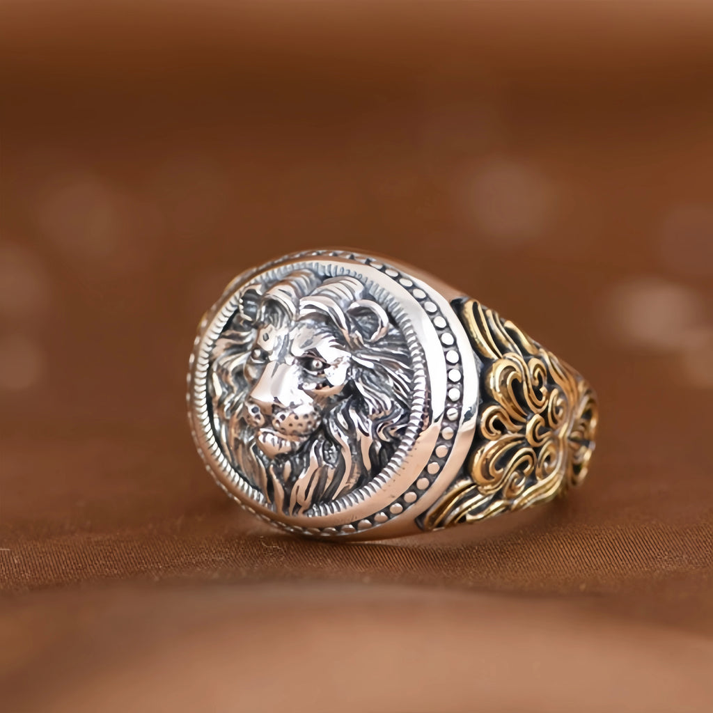 Men’s Lion Ivy Vine Ring