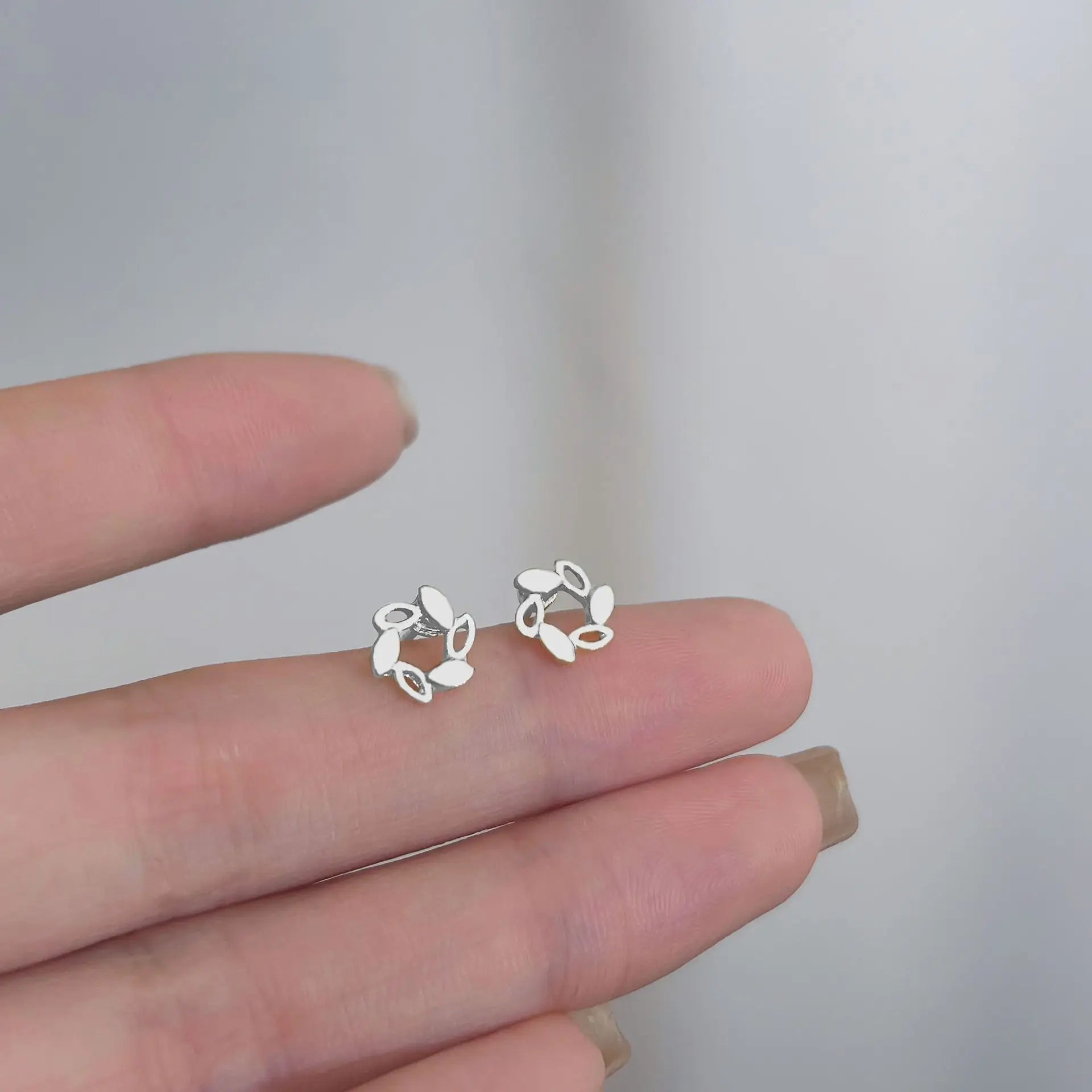 Women’s Silver Heart Star Earrings
