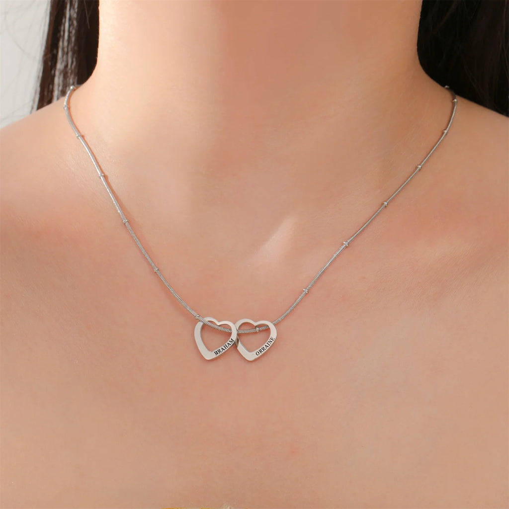 Personalized Name Date Necklace – Stainless Steel Gift for unisex