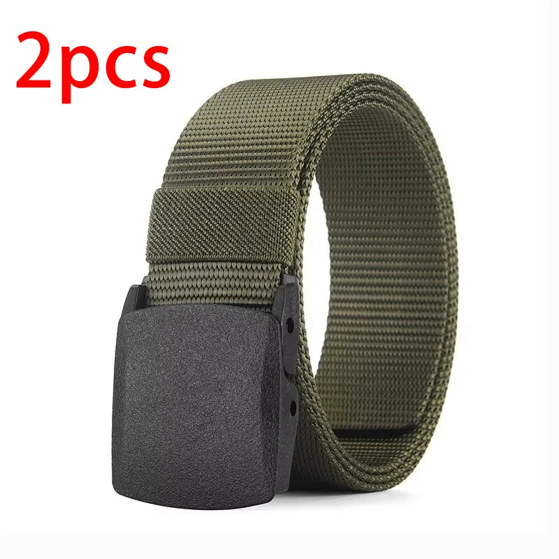 Outdoor Nylon Tactical Belt – Metal-Free Canvas Sports Belt for Men, Casual Training Jeans Belt