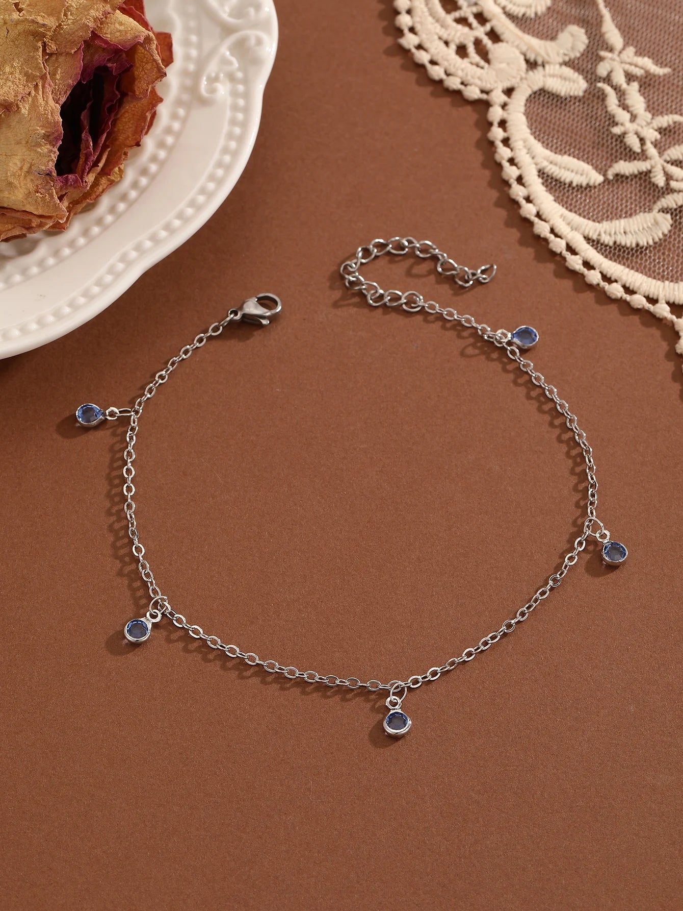 Crystal Ankle Bracelet for Women