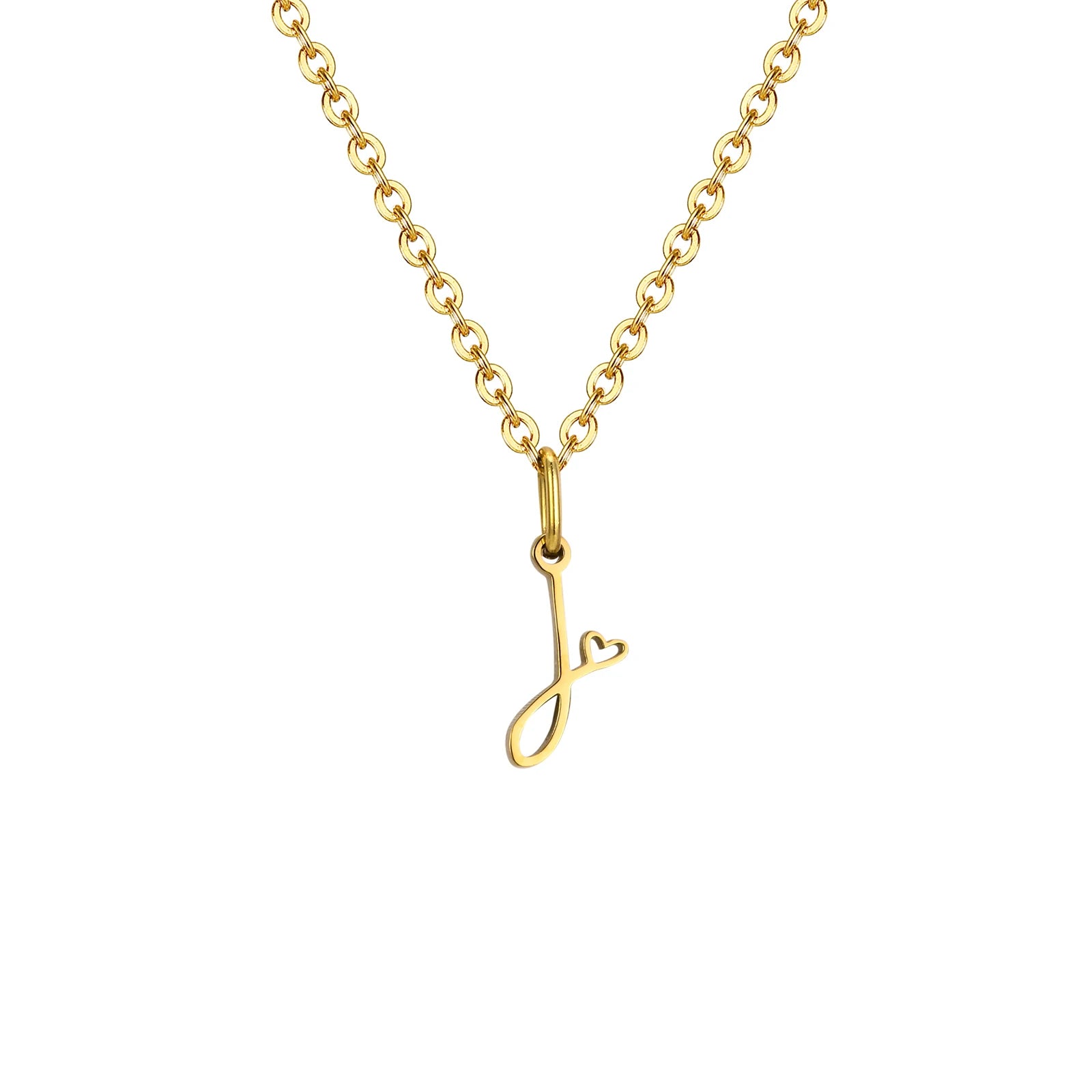 Charms Heart Initial Necklaces