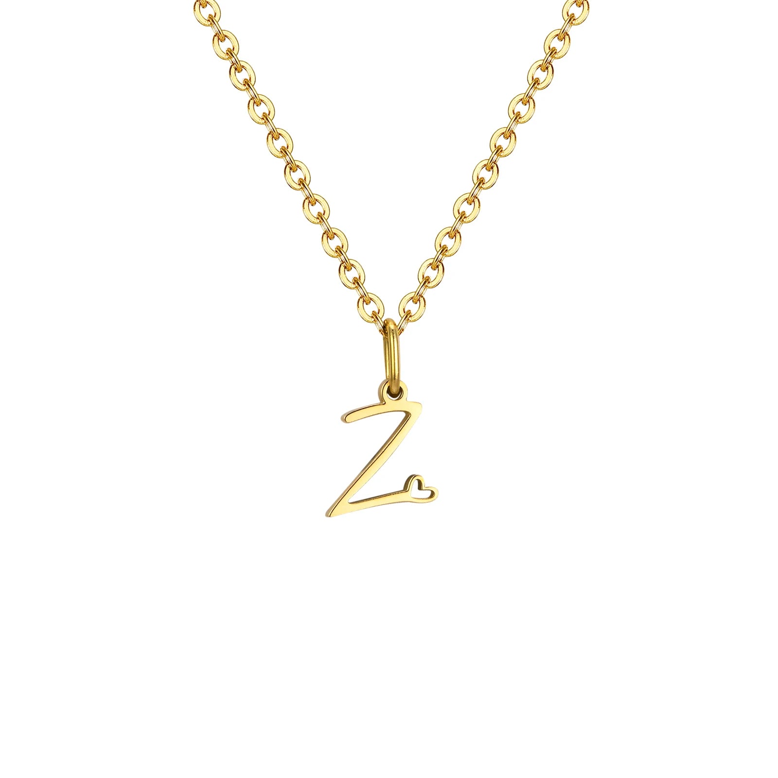 Charms Heart Initial Necklaces