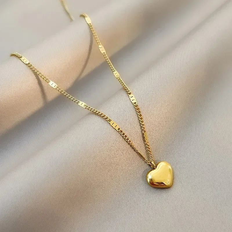 Gold Heart Locket Chain