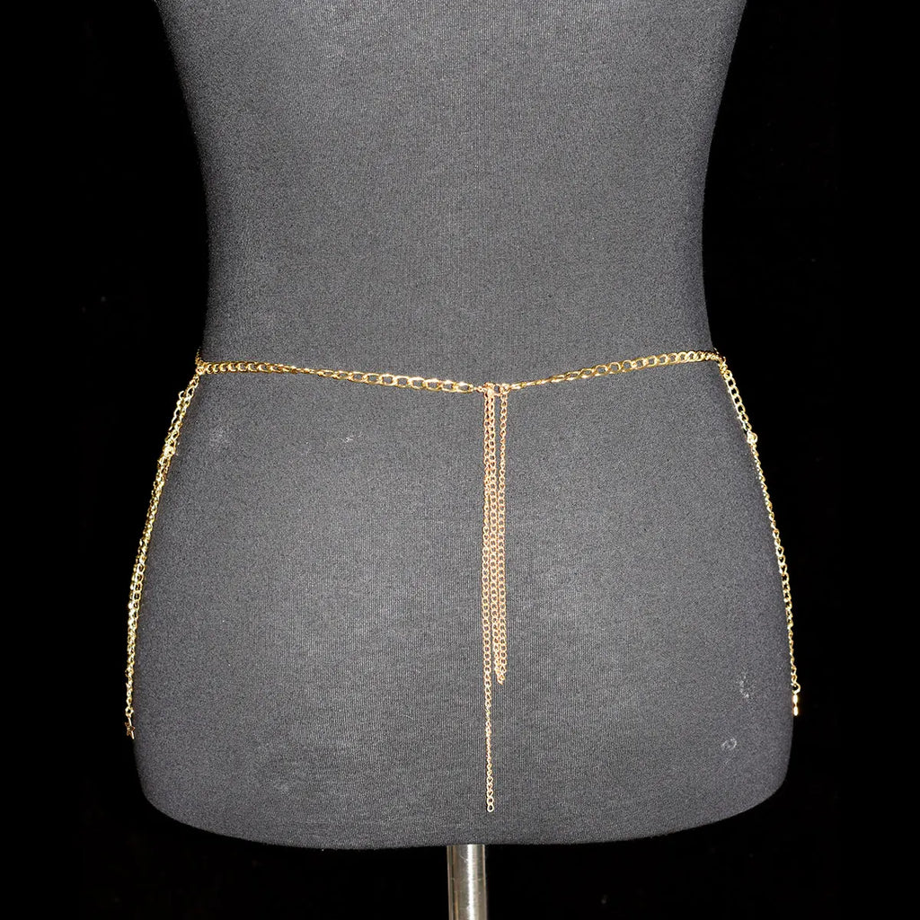 Women’s Metal Belly Chain – Star Waist Body Jewelry for Birthday, Party & Daily Wear