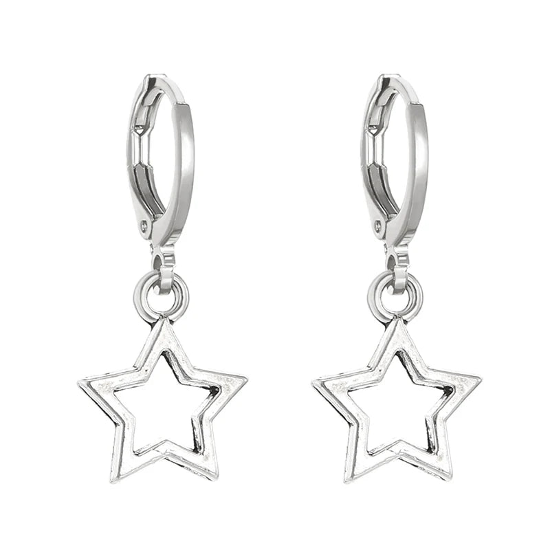 Mini Star Hoop Earrings for Women