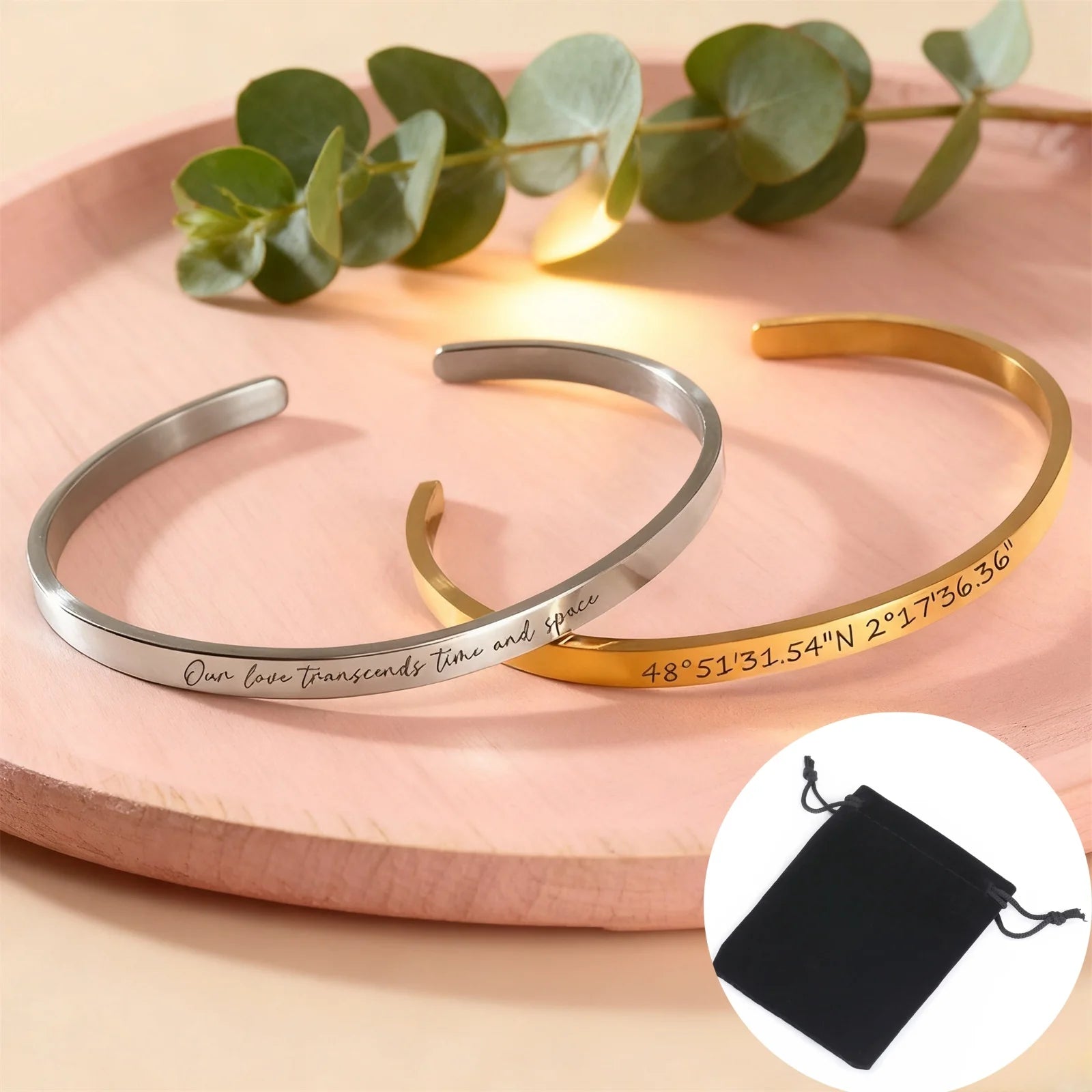 Personalized Carved Name Bracelet – Open Fashion Bracelet