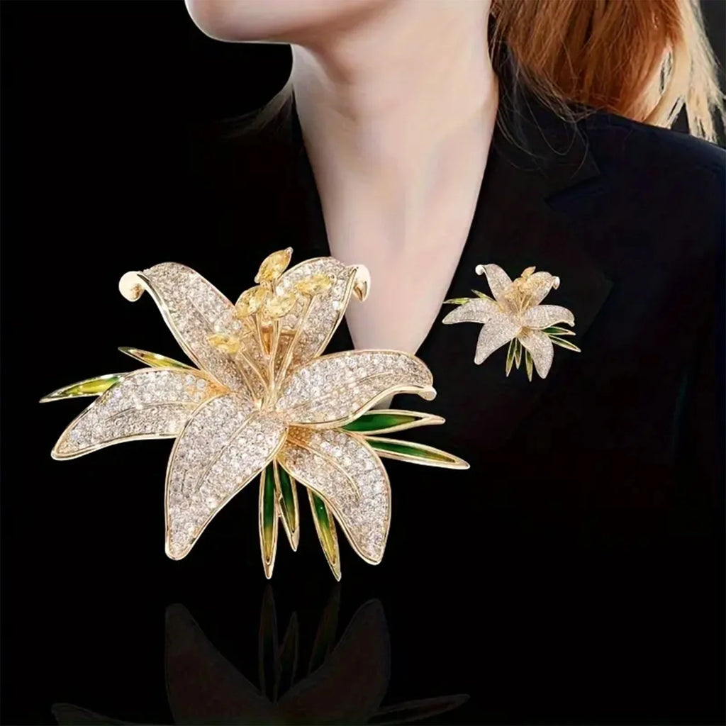 Luxurious Lily Flower Brooch – Elegant Fashion Pin