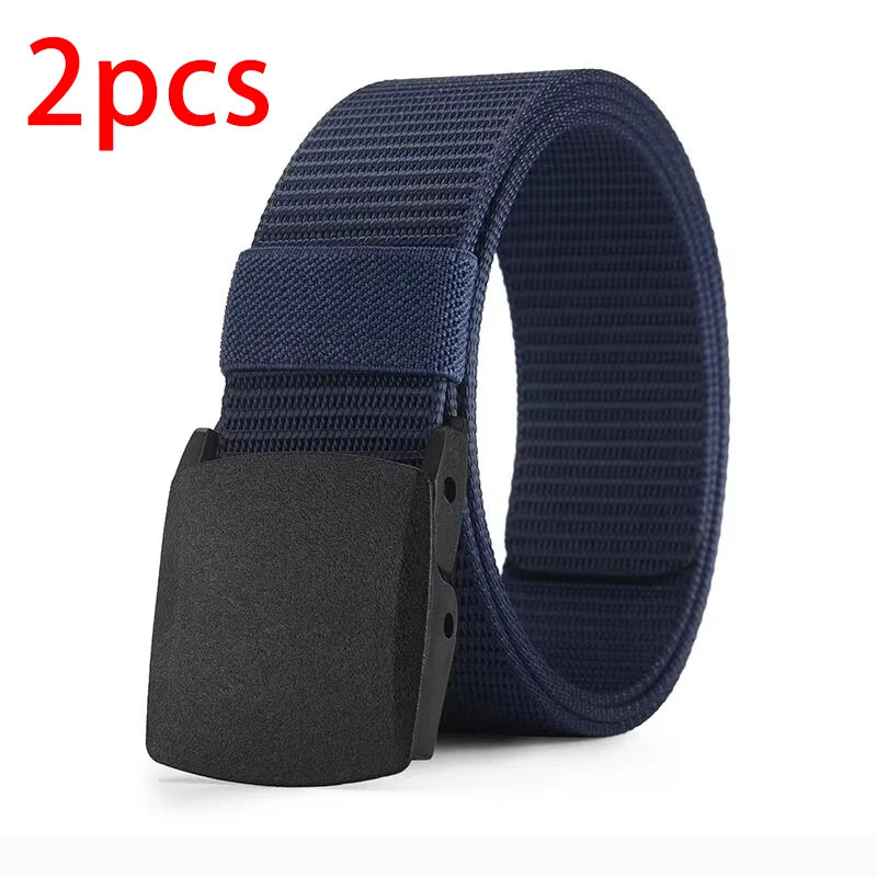 Outdoor Nylon Tactical Belt – Metal-Free Canvas Sports Belt for Men, Casual Training Jeans Belt