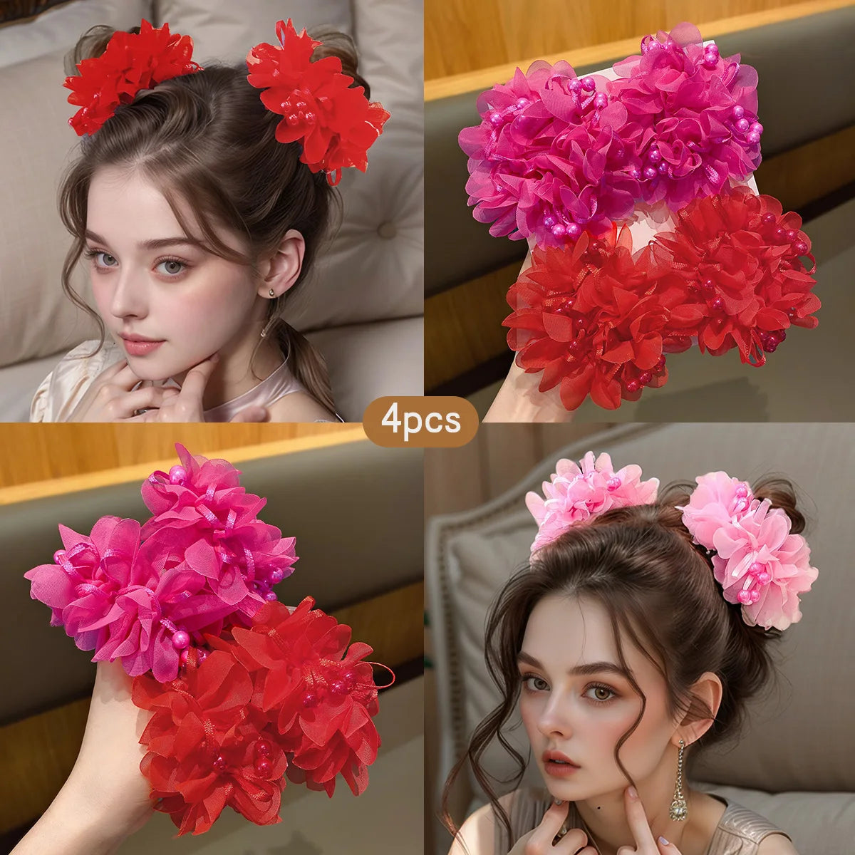 2PCS Cute Pink Headbands for Little Girls – Children’s Hair Accessories