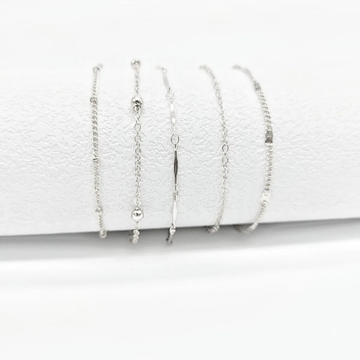 5PCS Anklet Set for Women – Simple Resort Chain Jewelry