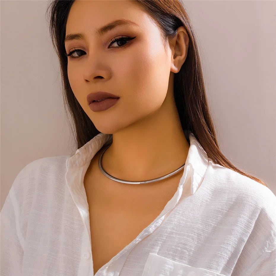 Adjustable Iron Metal Goth Necklace