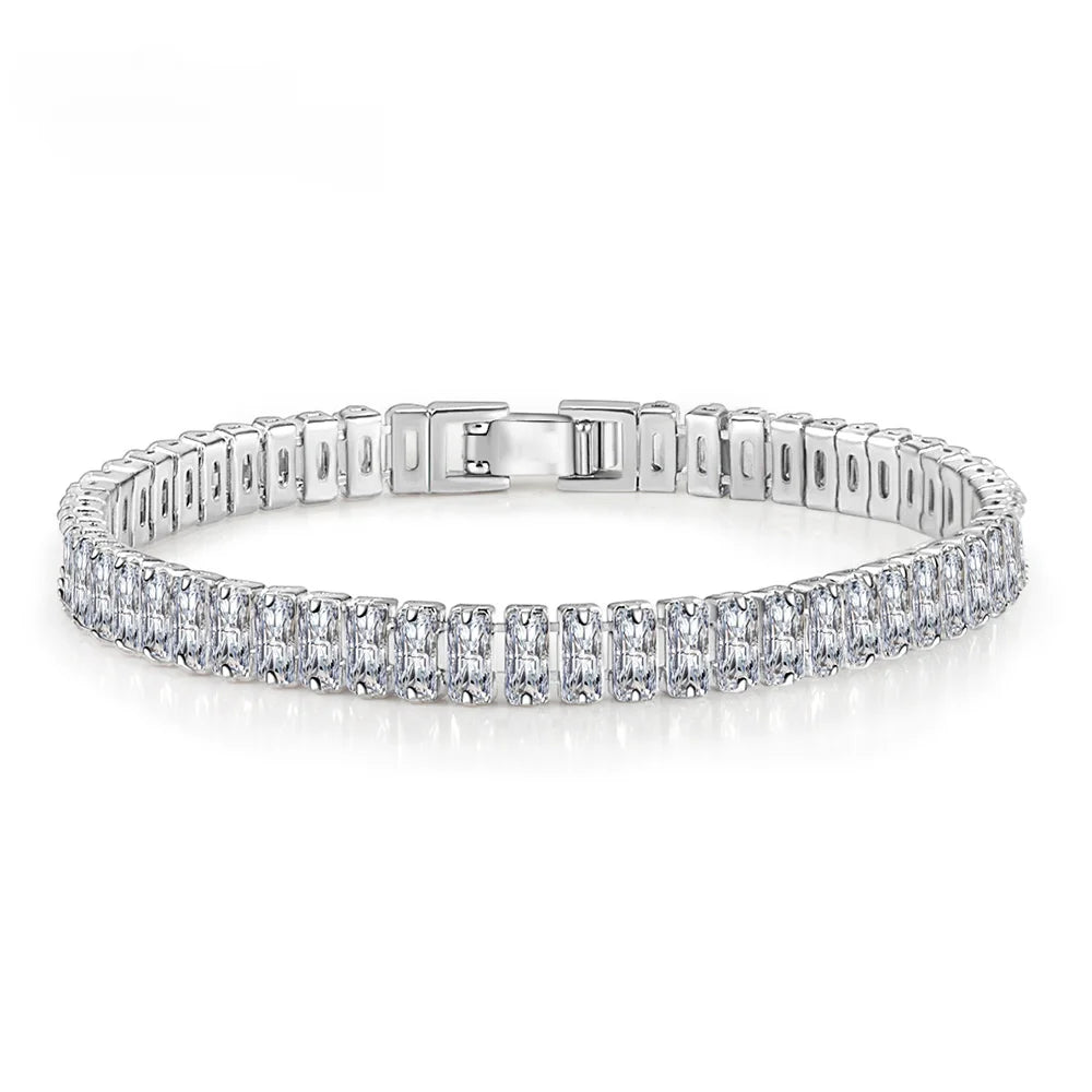 Luxury Silver Crystal Bracelet – Fine Jewelry for Women