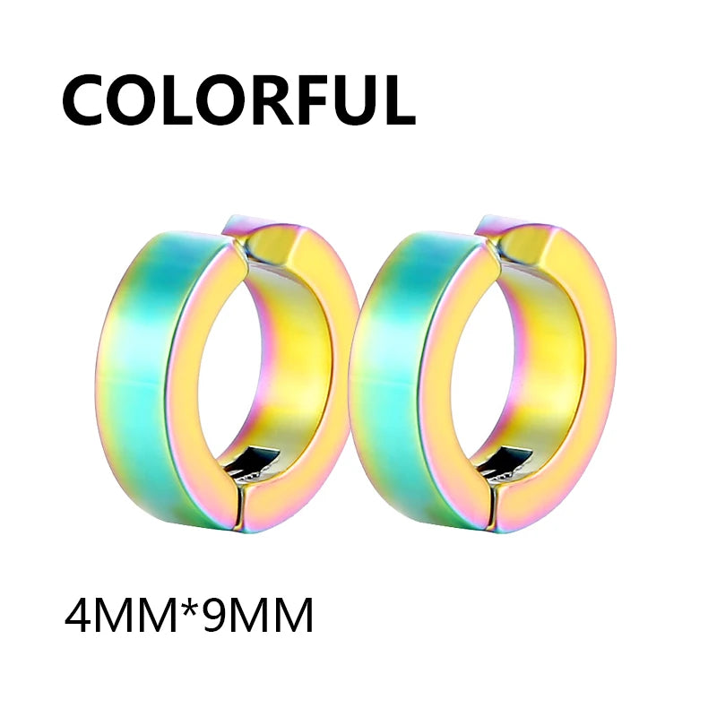 2 Pcs Stainless Steel Ear Clip Earrings for Men – No Piercing