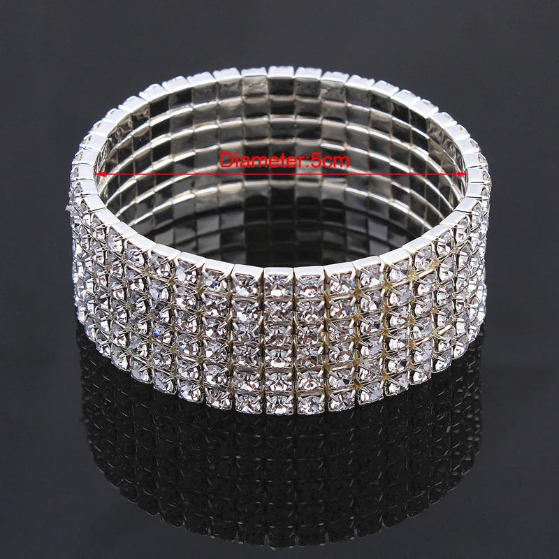 Classic Rhinestone Crystal Stretch Bracelet –  Bridal And Wedding Jewelry for Women