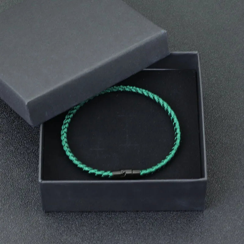 Men Lucky Thread Bracelet with Micro Magnetic Beads