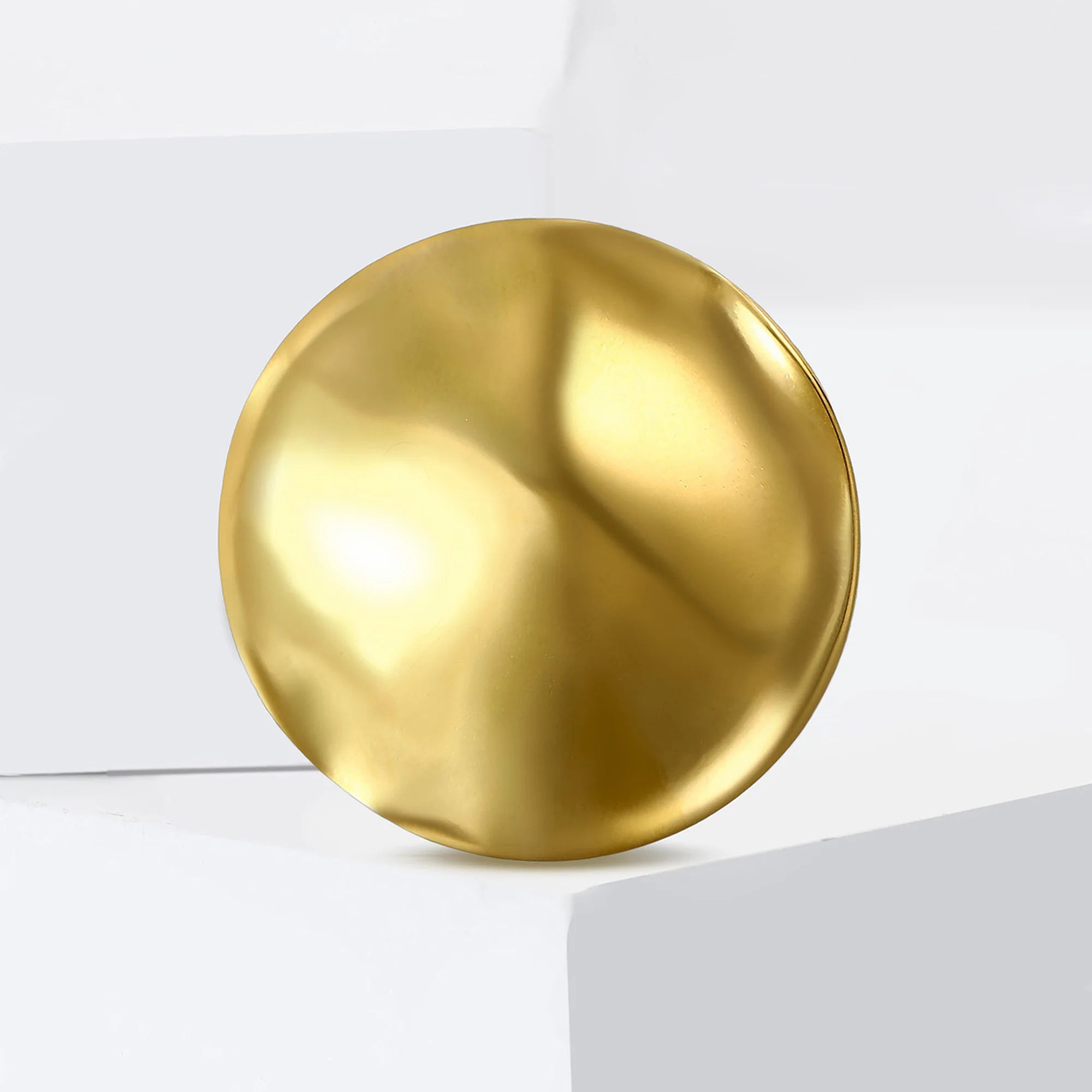 Stainless Steel Irregular Geometric Ring Brooch