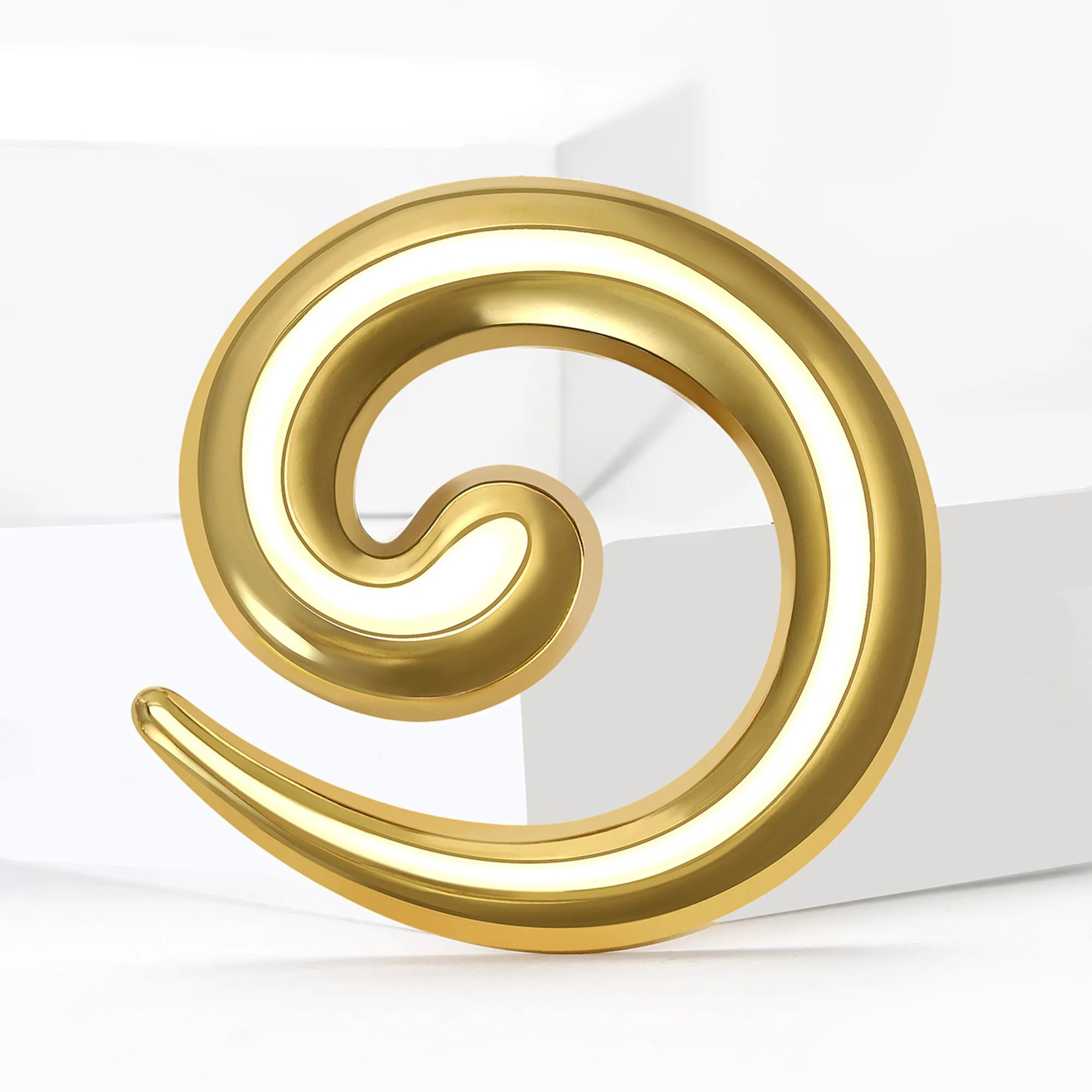 Stainless Steel Irregular Geometric Ring Brooch