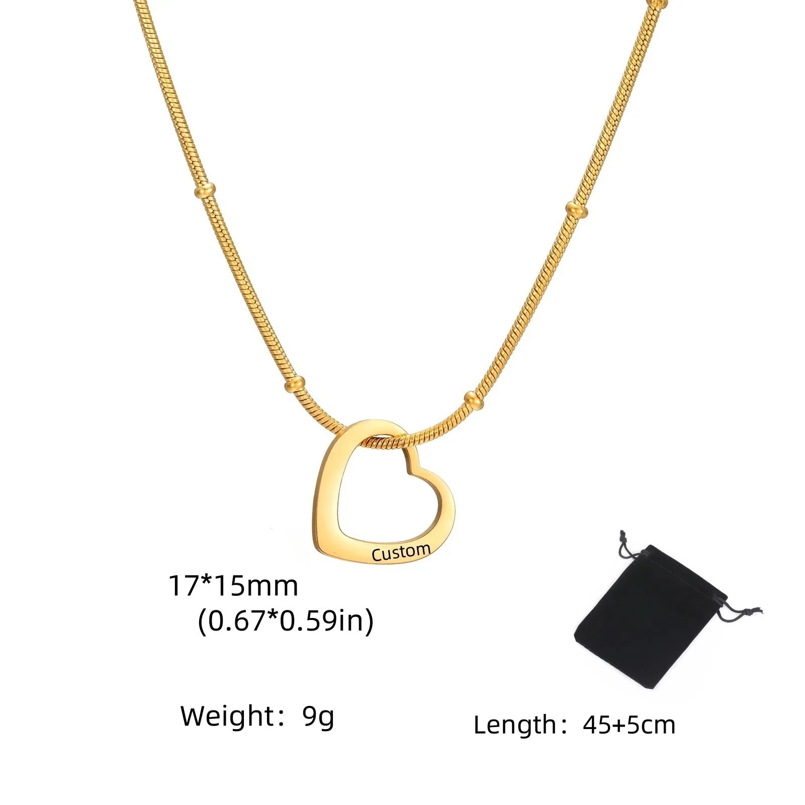 Personalized Name Date Necklace – Stainless Steel Gift for unisex