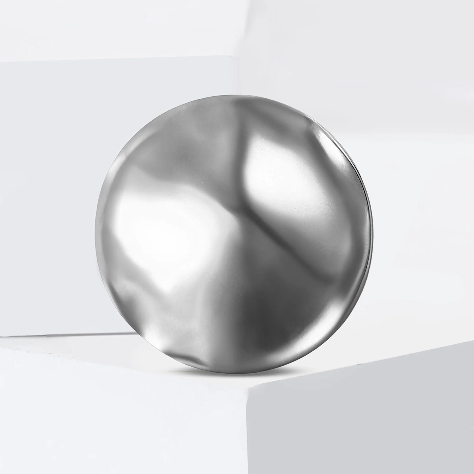 Stainless Steel Irregular Geometric Ring Brooch