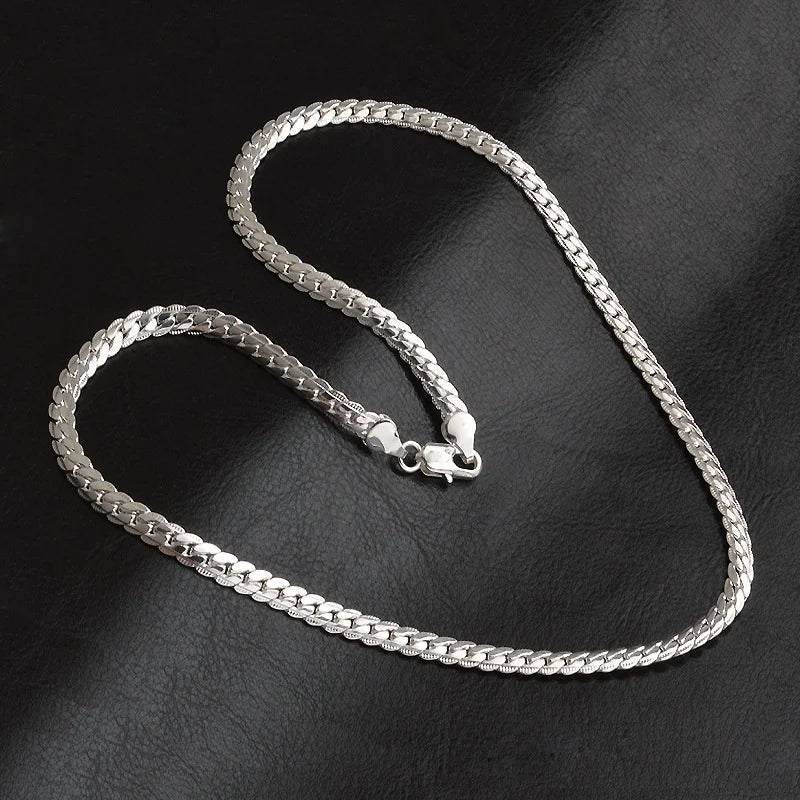 5mm Silver Chain Necklace For Men