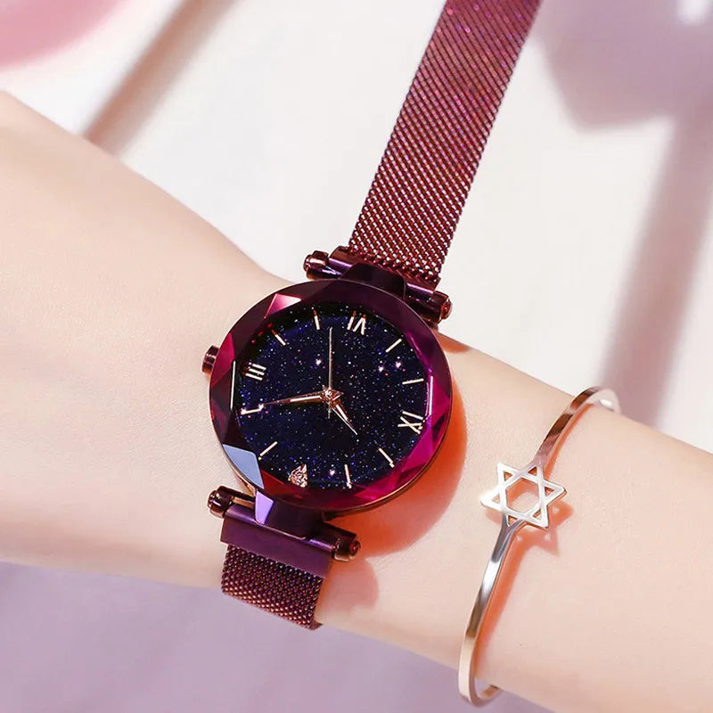 Elegant Starry Sky Quartz Watch for Women