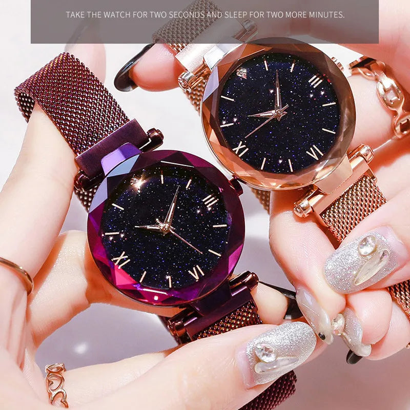 Elegant Starry Sky Quartz Watch for Women