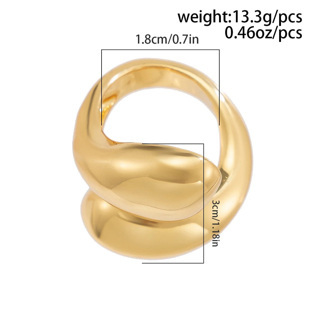 Women’s Punk Snake Water Drop Ring