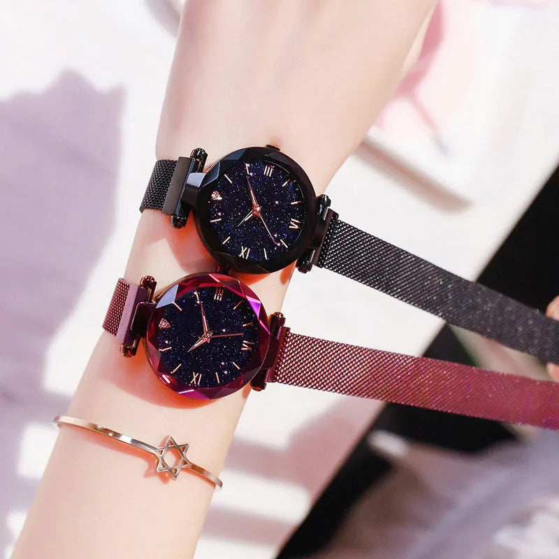 Elegant Starry Sky Quartz Watch for Women