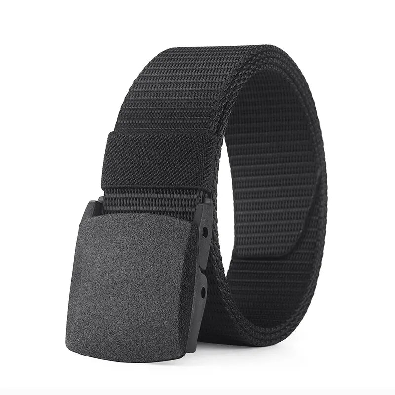 Outdoor Nylon Tactical Belt – Metal-Free Canvas Sports Belt for Men, Casual Training Jeans Belt