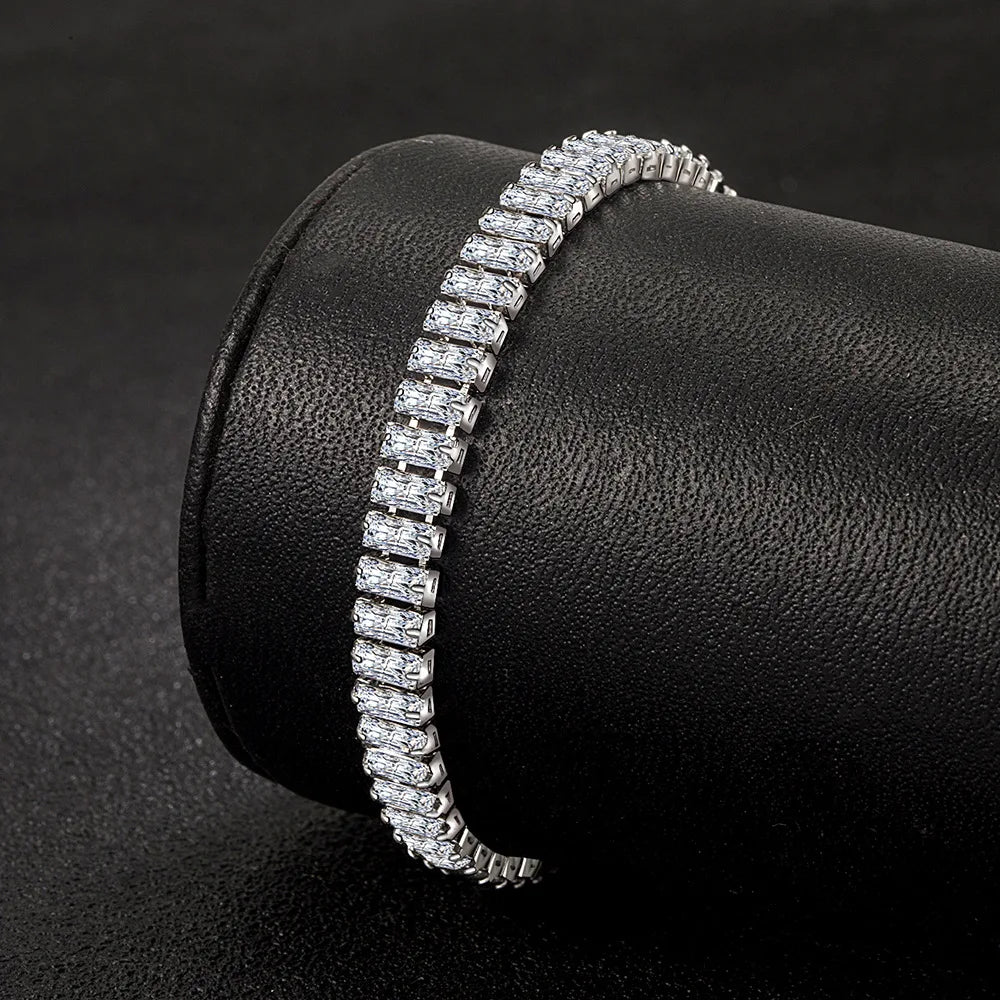 Luxury Silver Crystal Bracelet – Fine Jewelry for Women