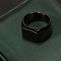Fashion Men Stainless Steel Square Ring