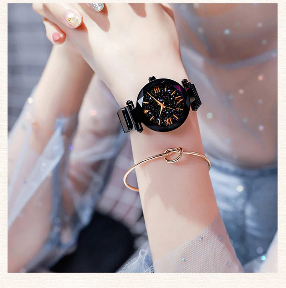Elegant Starry Sky Quartz Watch for Women